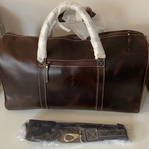 New Without Tags Leather Edifice Duffel Bag